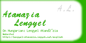 atanazia lengyel business card